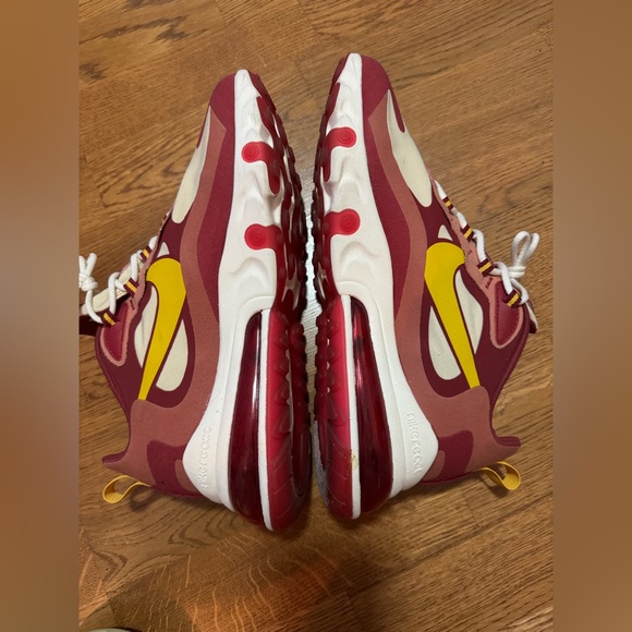 nike air max 270 react noble red team gold